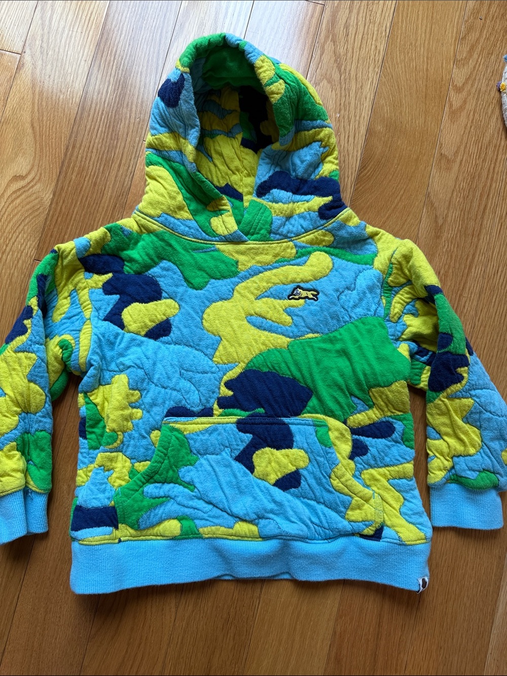 Kids Hooded Pullover Sweatshirt - Multicolor Camouflage